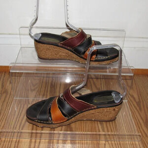 El Naturalista Wedge Slip-On Sandals Size 40/US 8